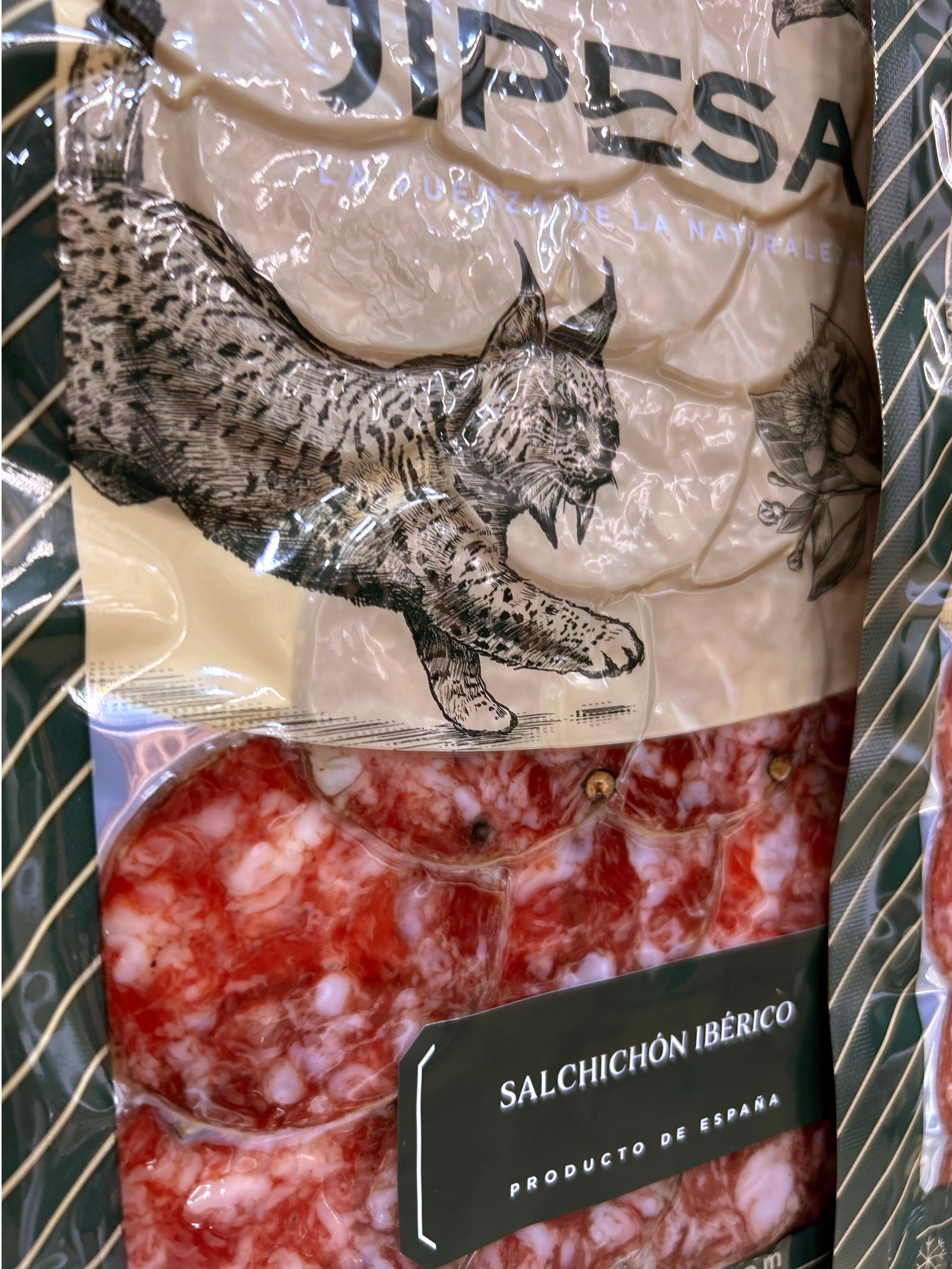 Sobre 100gr.  Salchichón Ibérico - Loncheado a Máquina